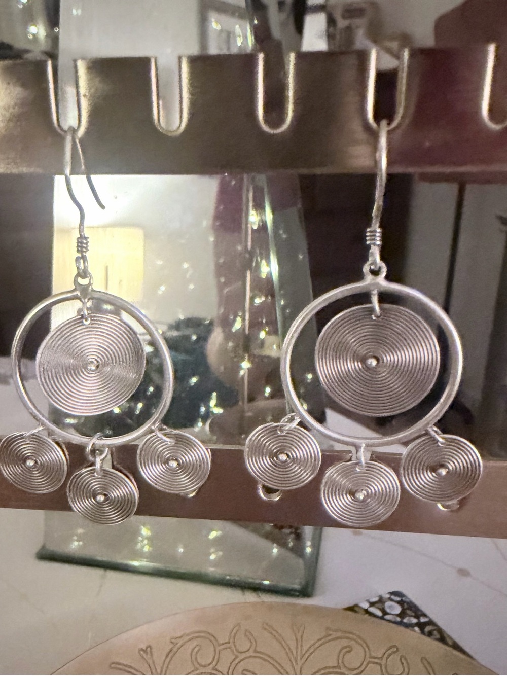 Vintage Hmong Modern Style Sterling Silver Earrings